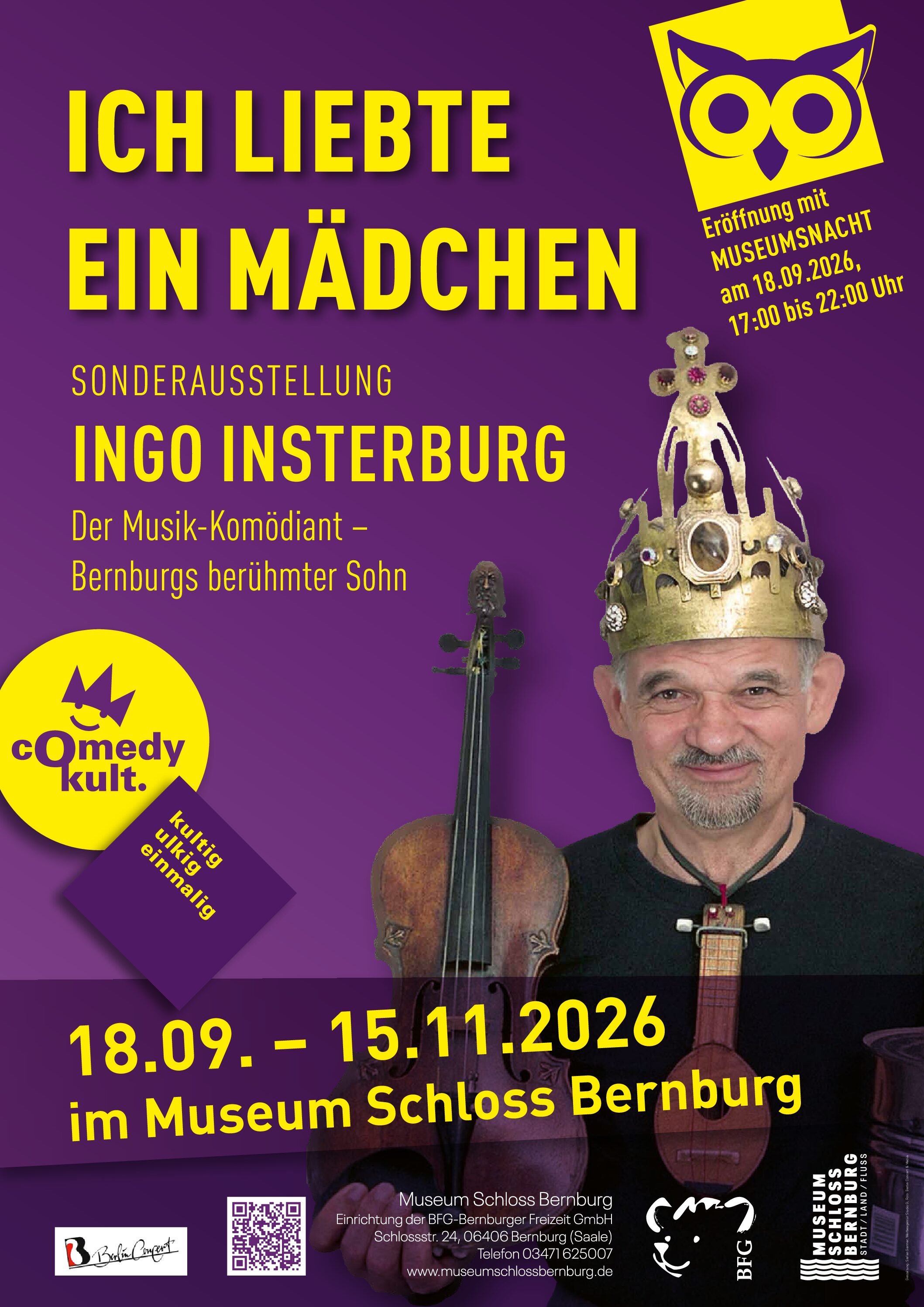 Sonderausstellung „Comedy kult – Ich liebte ein Mädchen“ – Ingo Insterburg im Museum Schloss Bernburg
